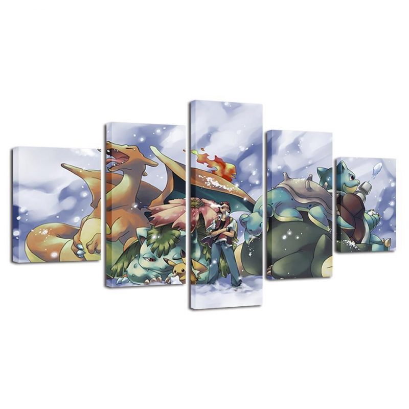 Pokemon Ash Ketchum Pikachu Bulbasaur Charmander Squirtle Anime 5