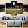 St Louis Cardinals Match Stadium - Sport 5 Panel Canvas Art Wall Decor