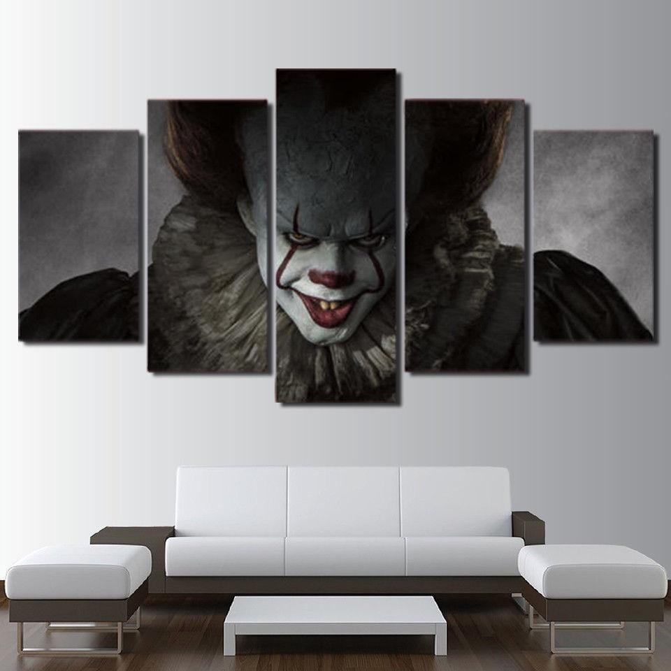 IT Pennywise 12x18//24x36inch Horror Movie Silk Poster Wall Decoration