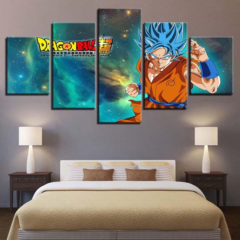 Dragon Ball Goku 18 Anime 5 Panel Canvas Art Wall Decor Canvas Storm 6620