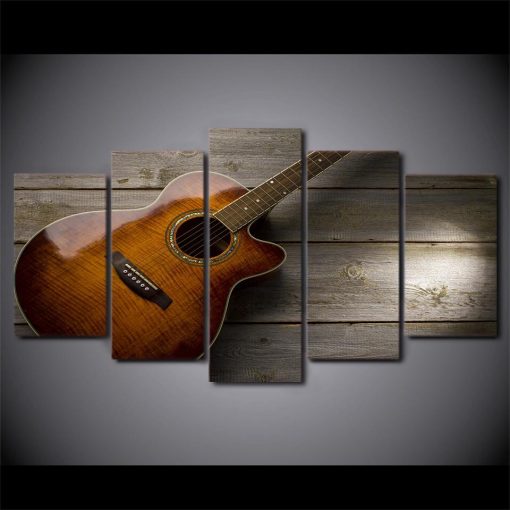  Classical Guitar 7 Music 5 Panel Canvas Art Wall Decor 