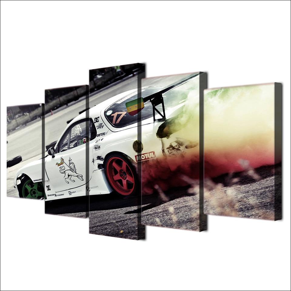 Sports Car Race 01 – Automative 5 Panel Canvas Art Wall Decor – Canvas ...