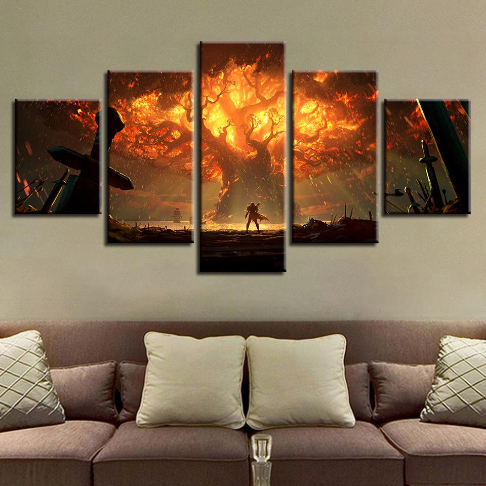 World Of Warcraft Character - Gaming 5 Panel Canvas Art ...