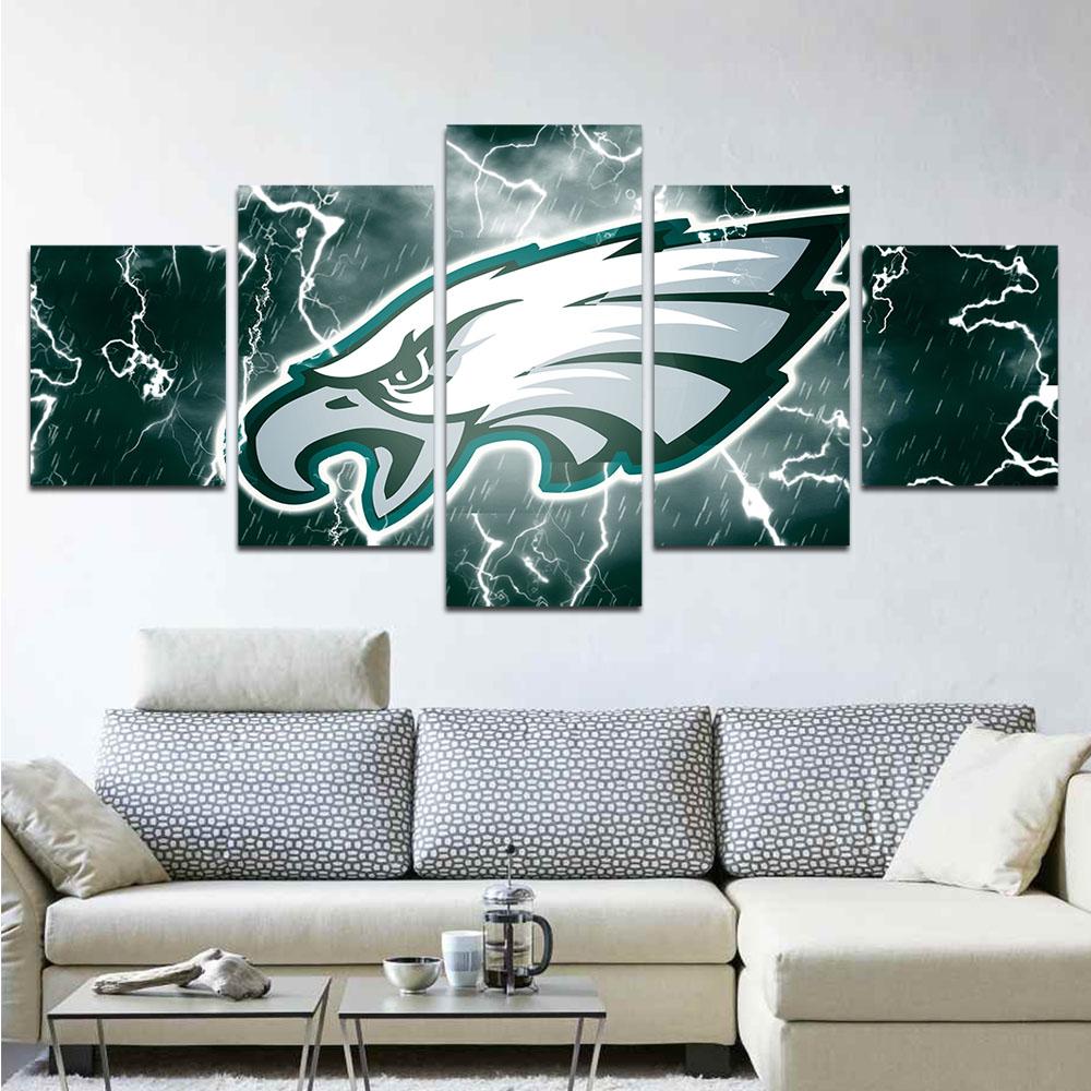 Philadelphia Eagles American Football – Sport 5 Panel Canvas Art Wall ...