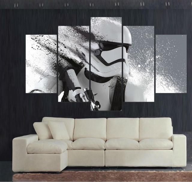Starwars Stormtrooper Movie 5 Panel Canvas Art Wall Decor Canvas Storm