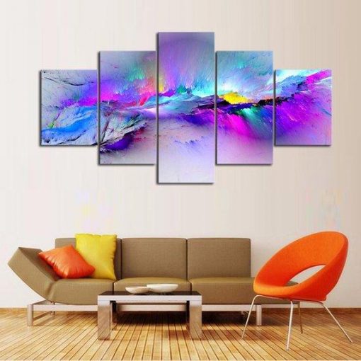 Abstract Tree 1 – Nature 5 Panel Canvas Art Wall Decor – Canvas Storm