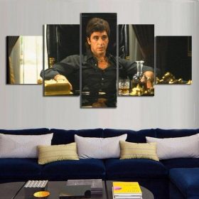 Scarface Classic – Movie 5 Panel Canvas Art Wall Decor – Canvas Storm