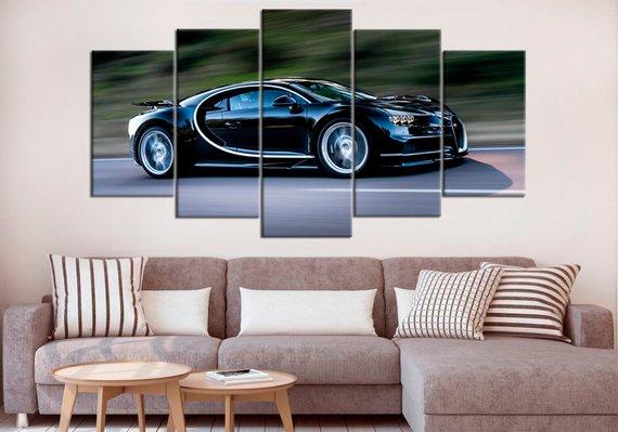 Bugatti Divo Car 1 – Automative 5 Panel Canvas Art Wall Decor – Canvas ...