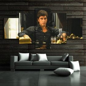 Scarface Classic – Movie 5 Panel Canvas Art Wall Decor – Canvas Storm