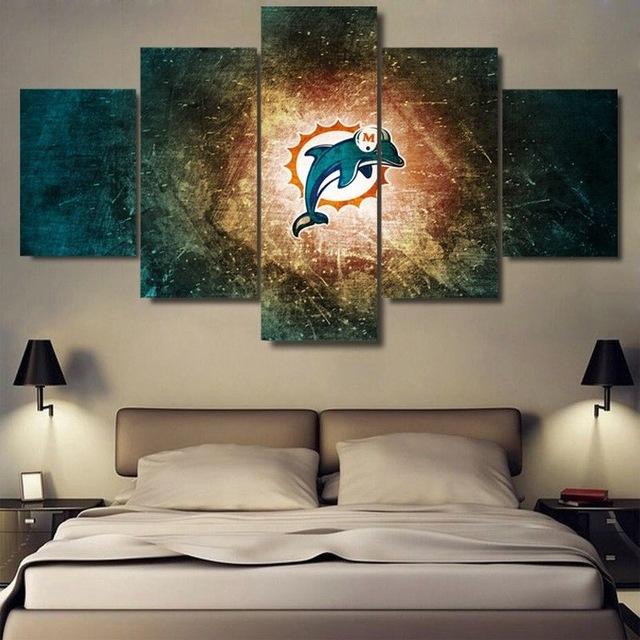 smart wall art dolphin on canvas