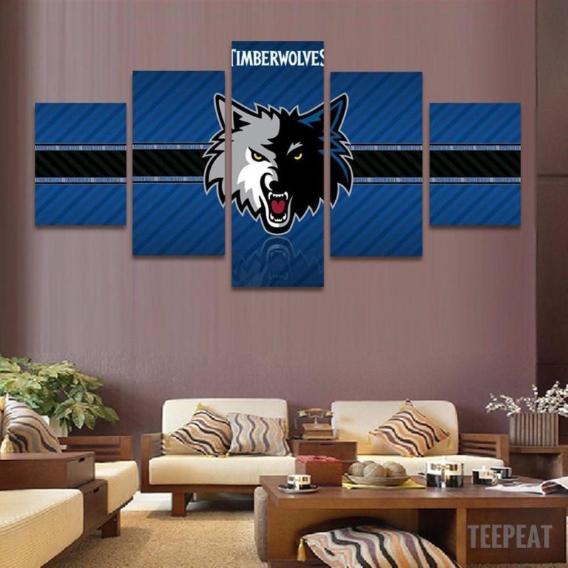 2017 Minnesota Timberwolves – Sport 5 Panel Canvas Art Wall Decor ...