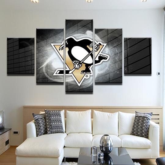 Pittsburgh Penguins 4 – Sport 5 Panel Canvas Art Wall Decor – Canvas Storm