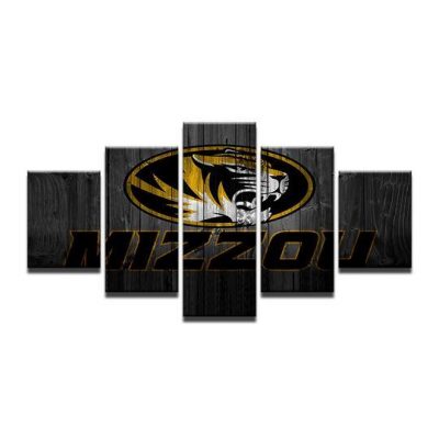 University Of Missouri Mizzou – Sport 5 Panel Canvas Art Wall Decor ...