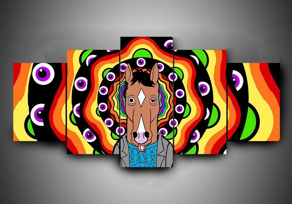 Bojack Horseman Movie 5 Panel Canvas Art Wall Decor Canvas Storm