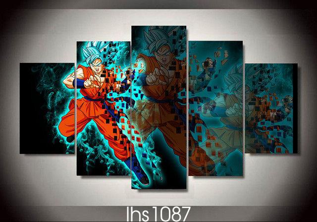 Dragon Ball Super Isaiah Anime 5 Panel Canvas Art Wall Decor