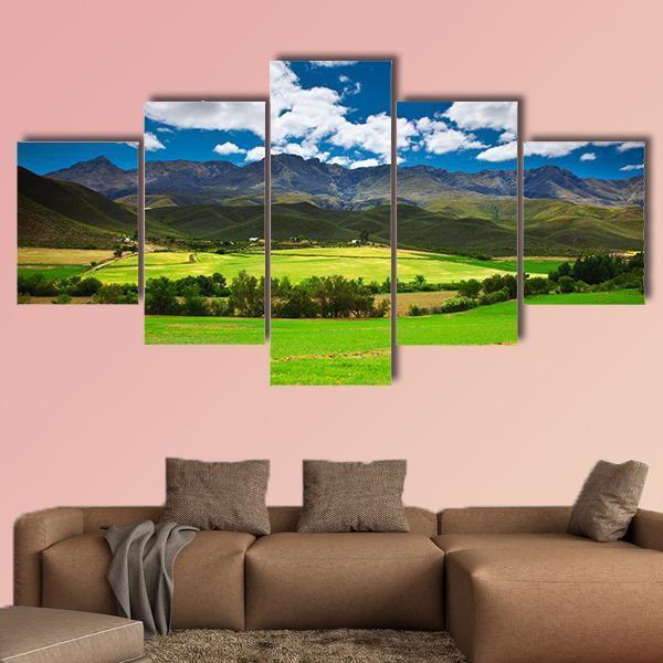 Image Of South Africa Landscape Nature 5 Panel Canvas Art Wall Decor Canvas Storm