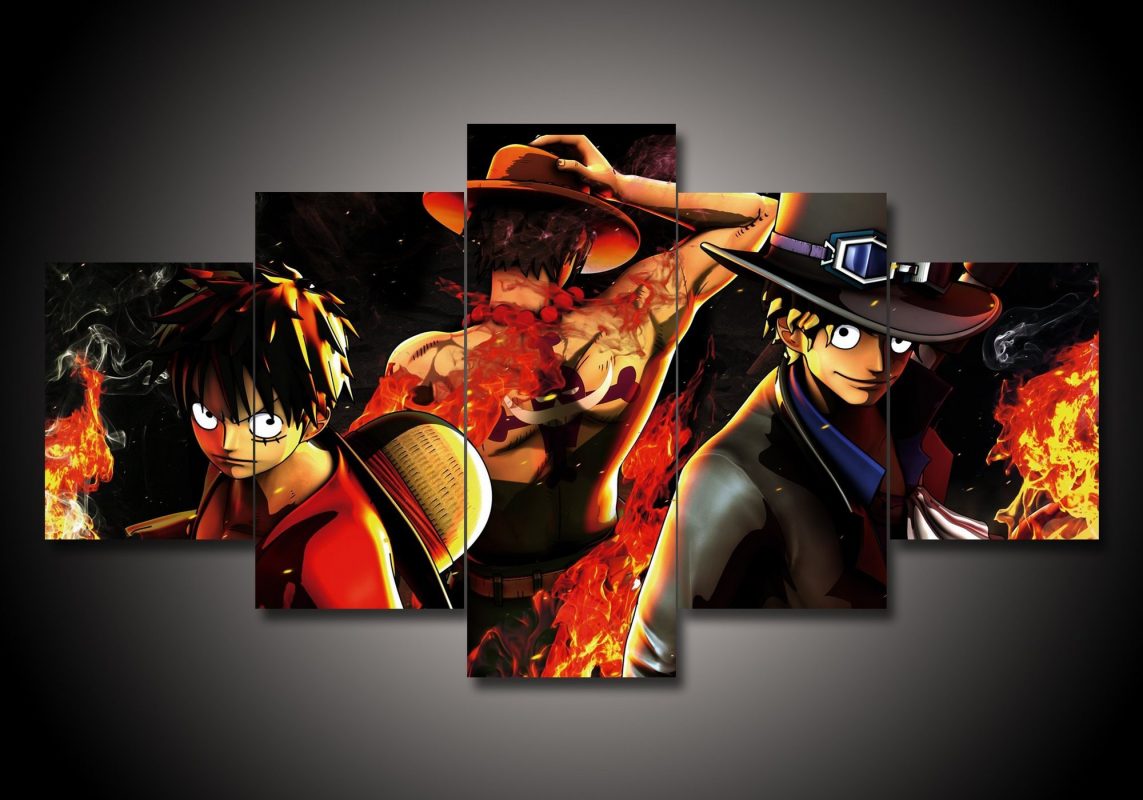 One Piece 9 – Anime 5 Panel Canvas Art Wall Decor – Canvas Storm