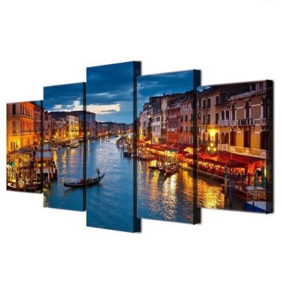 Venice Italy – Nature 5 Panel Canvas Art Wall Decor – Canvas Storm