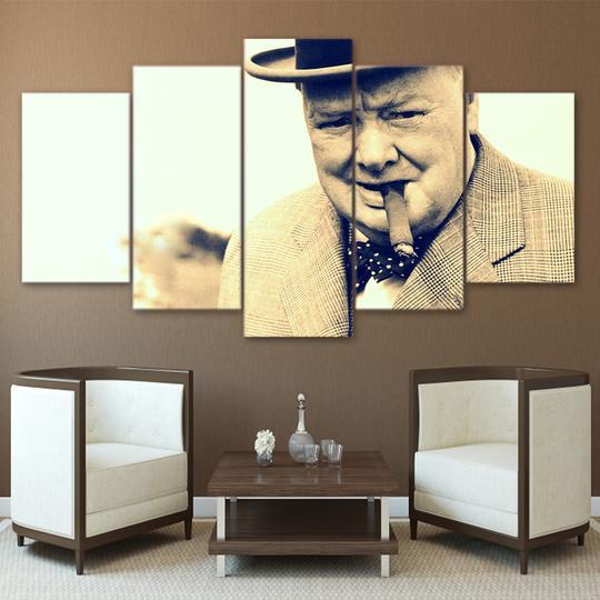 Winston Churchill – Famous Person 5 Panel Canvas Art Wall Decor ...