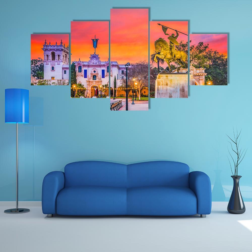 San Diego City In California At Dawn Nature 5 Panel Canvas Art Wall Decor Canvas Storm