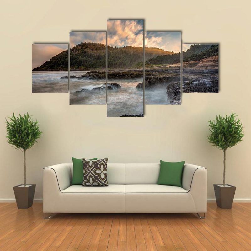 Mount Ngauruhoe Tongariro In New Zealand – Nature 5 Panel Canvas Art ...