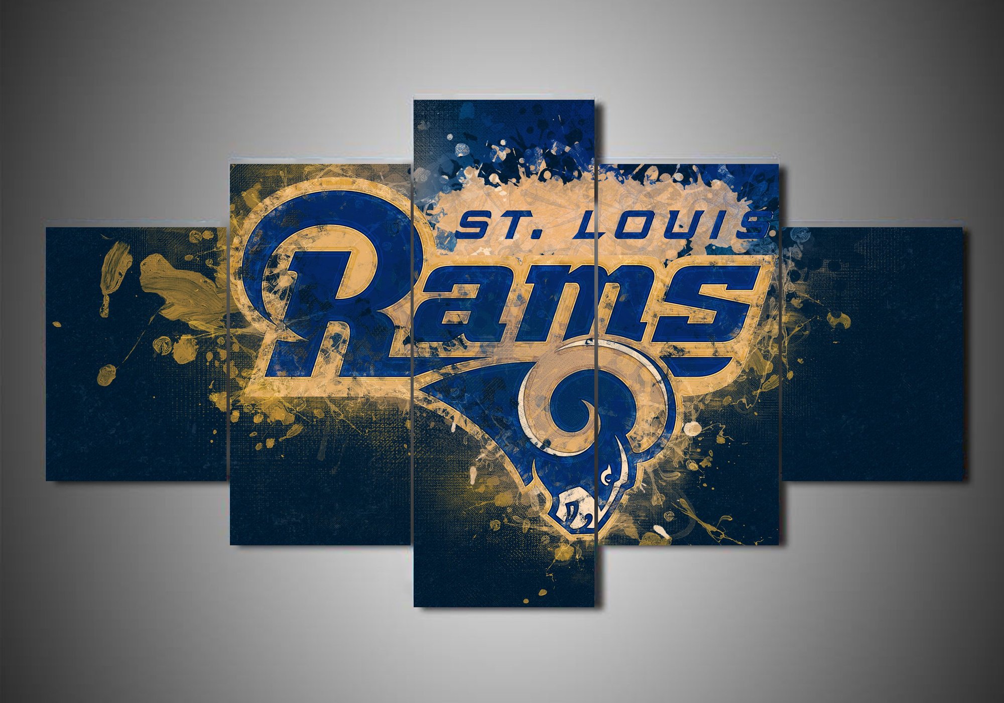 Los Angeles Rams - Team - Sport 5 Panel Canvas Art Wall Decor - Canvas Storm