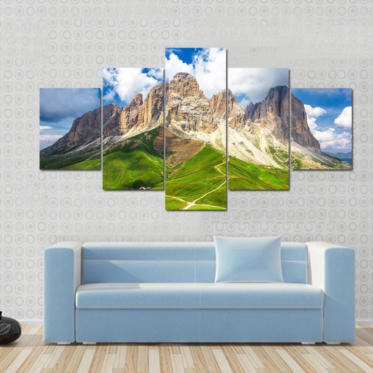 Mountain Range Landscape – Nature 5 Panel Canvas Art Wall Decor ...