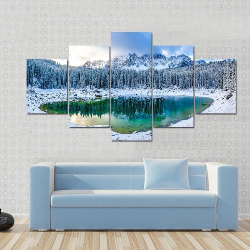 Mountain Summit Landscape – Nature 5 Panel Canvas Art Wall Decor ...