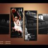 23122-NF Chicago Bulls 1 Derrick Martell Rose Basketball 4 Piecies - 5 Panel Canvas Art Wall Decor