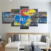 22830-NF University Of Kansas Ku Jayhawks NFL - 5 Panel Canvas Art Wall Decor