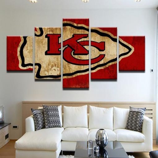 22472-NF Kansas City Chiefs 2 Sport - 5 Panel Canvas Art Wall Decor