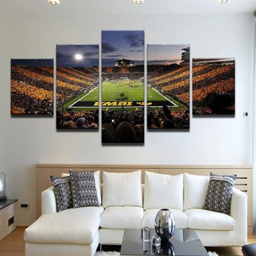 22347-NF Iowa Hawkeyes Stadium Sport - 5 Panel Canvas Art Wall Decor