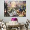 22797-NF Beauty And The Beast Belle Castle Movie 1 Piece - 1 Panel Canvas Art Wall Decor