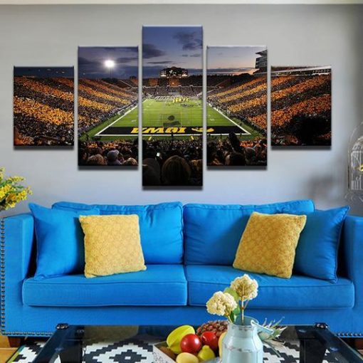 22347-NF Iowa Hawkeyes Stadium Sport - 5 Panel Canvas Art Wall Decor