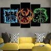 23089-NF Pokemon Venusaur Charizard Blastoise Light Anime - 5 Panel Canvas Art Wall Decor