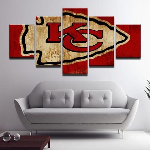 22472-NF Kansas City Chiefs 2 Sport - 5 Panel Canvas Art Wall Decor