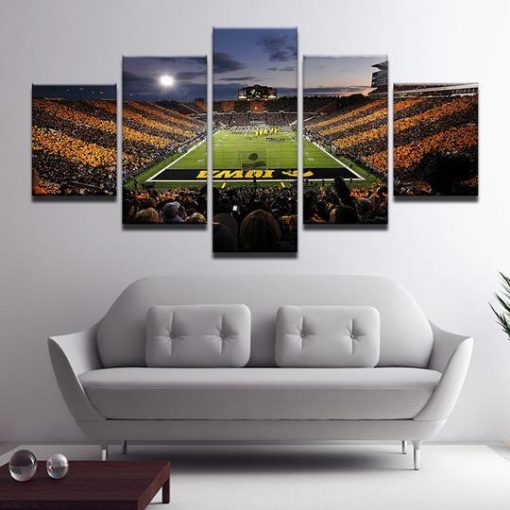 22347-NF Iowa Hawkeyes Stadium Sport - 5 Panel Canvas Art Wall Decor