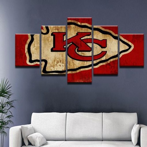 22472-NF Kansas City Chiefs 2 Sport - 5 Panel Canvas Art Wall Decor