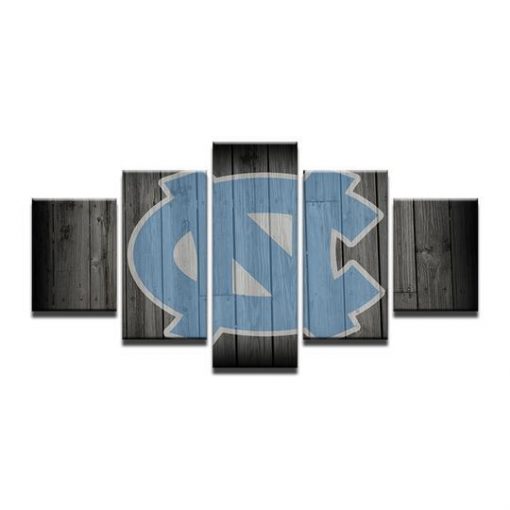 22641-NF University Of North Carolina Tar Heels Unc Sport - 5 Panel Canvas Art Wall Decor