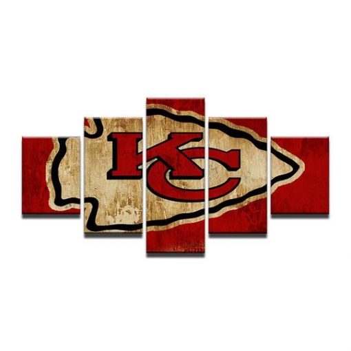 22472-NF Kansas City Chiefs 2 Sport - 5 Panel Canvas Art Wall Decor