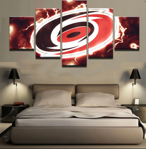 22640-NF Carolina Hurricanes Hockey 1 Sport - 5 Panel Canvas Art Wall Decor