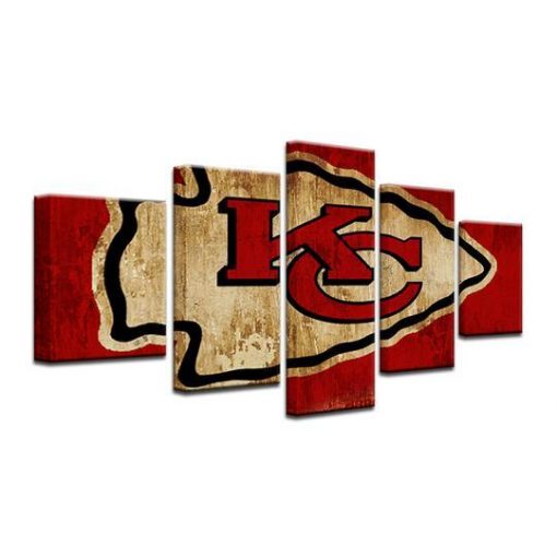 22472-NF Kansas City Chiefs 2 Sport - 5 Panel Canvas Art Wall Decor