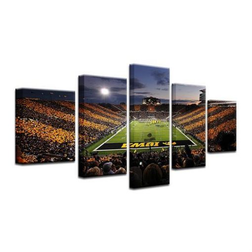 22347-NF Iowa Hawkeyes Stadium Sport - 5 Panel Canvas Art Wall Decor