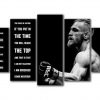 22422-NF Conor McGregor Black Quote Celebrity - 5 Panel Canvas Art Wall Decor
