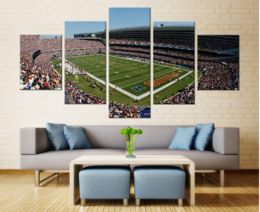 22541-NF Chicago Bears Soldier Field Sport - 5 Panel Canvas Art Wall Decor