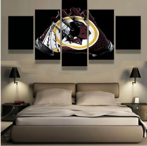 22369-NF Washington Redskins Glove Sport - 5 Panel Canvas Art Wall Decor