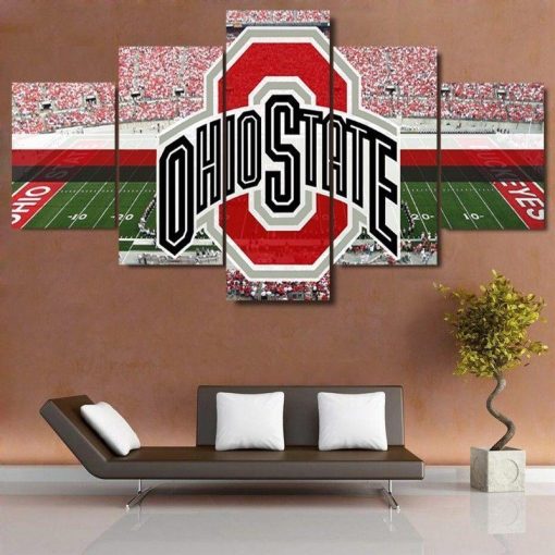 22265-NF Ohio State Stadium Sport - 5 Panel Canvas Art Wall Decor