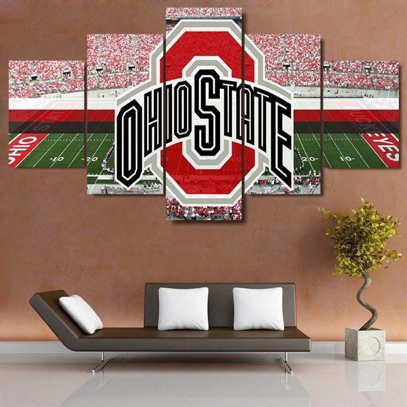 Ohio State Stadium Sport 5 Panel Canvas Art Wall Decor Canvas