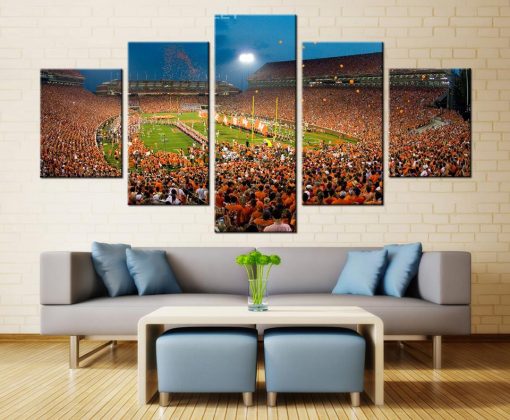 22538-NF Clemson Tigers Memorial Stadium Sport - 5 Panel Canvas Art Wall Decor