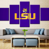 22536-NF LSU Tigers Football Team Sport - 5 Panel Canvas Art Wall Decor